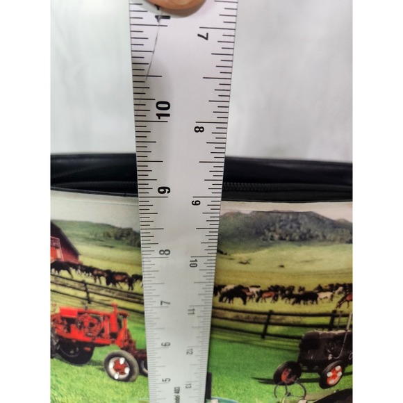 Unique Tractor Farm Scene Shoulder Bag Women's Fashion Accessory rhinestones - Picture 9 of 11